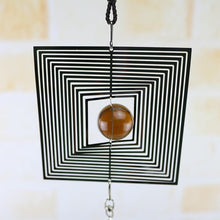 Load image into Gallery viewer, Spiral Rotating Wind Chimes Windows Metal Spiral Tail Stainless Steel Spin Decor For Indoor Outdoor Spinner Wind Chime Decoration Christmas Spinner Crystal Wind Chime