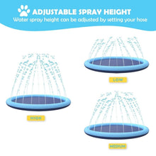 将图片加载到图库查看器,Splash Sprinkler Pad for Dogs Kids Non-Slip Thicken Dog Pool with Sprinkler Pet Summer Outdoor Play Water Mat Toys for Pet Dogs Splash Sprinkler Pad for Dogs Non-Slip Thicken Sprinkler Pool for Summer Outdoor