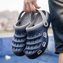 将图片加载到图库查看器,Sport Summer Flip Flop Slipper Mans Summer Sandals Working Gym Non Slip Water Shoes With Adjustable Strap Lightweight Slip On Leather Clogs