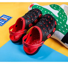 将图片加载到图库查看器,Sport Summer Flip Flop Slipper Mans Summer Sandals Working Gym Non Slip Water Shoes With Adjustable Strap Lightweight Slip On Leather Clogs