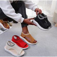 Load image into Gallery viewer, Sport Women's Comfortable Footwear Summer Platform Sandals Shoes Female Slip On Peep Toe Knitted Footwear Summer Sandals Women Shoes Female Slip On Elegant Sneakers