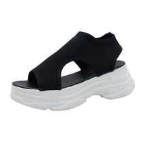 Load image into Gallery viewer, Sport Women's Comfortable Footwear Summer Platform Sandals Shoes Female Slip On Peep Toe Knitted Footwear Summer Sandals Women Shoes Female Slip On Elegant Sneakers