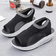 Load image into Gallery viewer, Sport Women's Comfortable Footwear Summer Platform Sandals Shoes Female Slip On Peep Toe Knitted Footwear Summer Sandals Women Shoes Female Slip On Elegant Sneakers