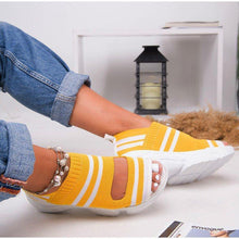 Load image into Gallery viewer, Sport Women's Comfortable Footwear Summer Platform Sandals Shoes Female Slip On Peep Toe Knitted Footwear Summer Sandals Women Shoes Female Slip On Elegant Sneakers