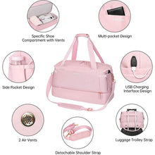 将图片加载到图库查看器,Sports Travel Duffel Bag with USB Charging Port