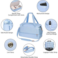 将图片加载到图库查看器,Sports Travel Duffel Bag with USB Charging Port