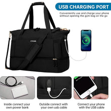 将图片加载到图库查看器,Sports Travel Duffel Bag with USB Charging Port