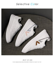 将图片加载到图库查看器,Spring Fashion Breathble Women Sneakers Leather Platform Shoes Women Lace Up Casual Shoes White Fashion Sneakers White PU Leather Platform Sneaker For Women Lace Up Walking Sneakers