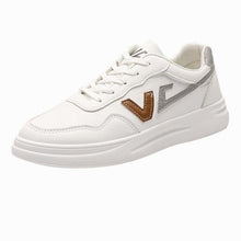 将图片加载到图库查看器,Spring Fashion Breathble Women Sneakers Leather Platform Shoes Women Lace Up Casual Shoes White Fashion Sneakers White PU Leather Platform Sneaker For Women Lace Up Walking Sneakers