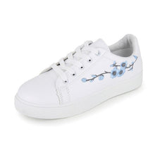 将图片加载到图库查看器,Spring Fashion Breathble Women Sneakers Leather Platform Shoes Women Lace Up Casual Shoes White Fashion Sneakers White PU Leather Platform Sneaker For Women Lace Up Walking Sneakers