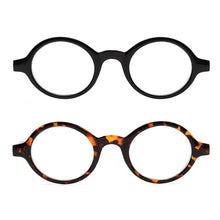 Load image into Gallery viewer, Spring Hinge Round Style Reading Glasses For Women And Men Diopter Magnifier Glasses In Black Sunglasses For Ladies Eyewear Small Frame Glasses