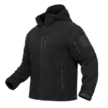 Load image into Gallery viewer, Spring Winter Fleece Jacket With Hood Mens Tactical Waterproof Fleece Jacket Hooded Jacket Mountain Windproof Ski Jackets Windbreaker Winter Warm Snow Coat Outdoor Windproof Soft Work Lightweight Jacket