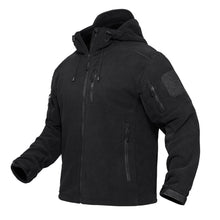 Load image into Gallery viewer, Spring Winter Fleece Jacket With Hood Mens Tactical Waterproof Fleece Jacket Hooded Jacket Mountain Windproof Ski Jackets Windbreaker Winter Warm Snow Coat Outdoor Windproof Soft Work Lightweight Jacket
