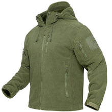 Load image into Gallery viewer, Spring Winter Fleece Jacket With Hood Mens Tactical Waterproof Fleece Jacket Hooded Jacket Mountain Windproof Ski Jackets Windbreaker Winter Warm Snow Coat Outdoor Windproof Soft Work Lightweight Jacket