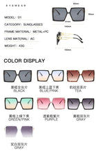 将图片加载到图库查看器,Square Oversized Sunglasses for Women Men Flat Top Fashion Shades Big Frame Sunglasses For Women With Hollow Glasses & New Legs Fashionable Sunglasses For Men & Women