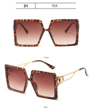 将图片加载到图库查看器,Square Oversized Sunglasses for Women Men Flat Top Fashion Shades Big Frame Sunglasses For Women With Hollow Glasses & New Legs Fashionable Sunglasses For Men & Women