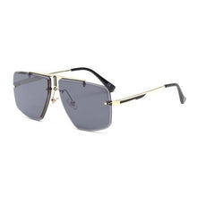 将图片加载到图库查看器,Square Sunglasses for Men Classic Oversized Sun Glasses Men And Women New Fashionable Street Snap Style New Frameless Sunglasses New Popular Square Shape Sunglasses For Men & Women