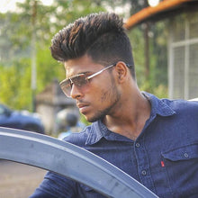 将图片加载到图库查看器,Square Sunglasses for Men Classic Oversized Sun Glasses Men And Women New Fashionable Street Snap Style New Frameless Sunglasses New Popular Square Shape Sunglasses For Men & Women
