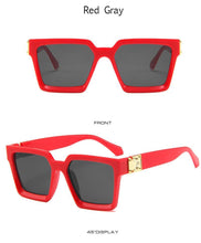 Load image into Gallery viewer, Square Sunglasses For Women Luxury Women Eyeglasses Sunglasses Square Metal Punk Rock Hip hop Glasses Men Women High Quality Designer Sunglasses For Men New Decent Design