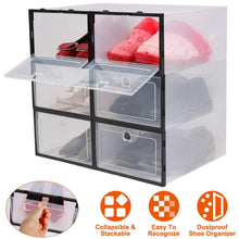 Load image into Gallery viewer, Stackable Shoe Storage Bin Transparent Dustproof