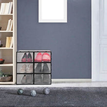Load image into Gallery viewer, Stackable Shoe Storage Bin Transparent Dustproof