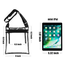 Load image into Gallery viewer, Stadium Approved Clear Crossbody Bag Purse with Adjustable Strap