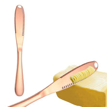 Load image into Gallery viewer, Stainless Steel And Copper Butter Spreader Cutter Slicer Knife