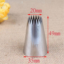 Load image into Gallery viewer, Stainless Steel Extra Large Icing Piping Nozzle Tips Cookie Cake Cream Fondant Nozzle Tubes Cake Decorating Tools Large Piping Cakes Decoration Set Nozzles Tips