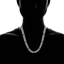 Load image into Gallery viewer, Stainless Steel Figaro Chain and Bracelet Set for Men