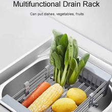 将图片加载到图库查看器,Stainless Steel Frame Drain Basket Telescopic Sink Frame