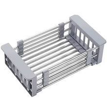 将图片加载到图库查看器,Stainless Steel Frame Drain Basket Telescopic Sink Frame
