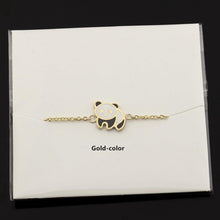 Load image into Gallery viewer, Stainless Steel Gold Cute Panda Cuff Bracelet Women Fashion Jewelry Animal Charm Panda Bracelet For Women Sterling Silver Panda Bracelets Cute Animal Jewelry Gifts For Women Girls