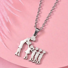 Load image into Gallery viewer, Stainless Steel Heartfelt Mother-Daughter-Son Necklace