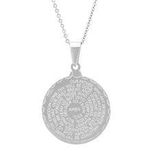 Load image into Gallery viewer, Stainless Steel Lord's and Serenity Prayer Pendant for Women