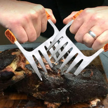 Load image into Gallery viewer, Stainless Steel Meat-Shredding Claws with Wooden Handle