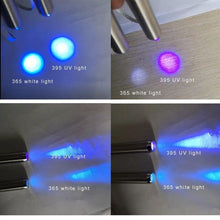 Load image into Gallery viewer, Stainless Steel Mini Pocket UV Black Light Flashlight Led Lamp Portable Flashlight Ultraviolet Pen Lights For Leak Pet Urine Bed Bug Dry Stain & Dye Detector Marker Checker Detection