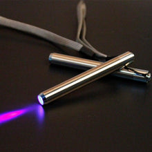 Load image into Gallery viewer, Stainless Steel Mini Pocket UV Black Light Flashlight Led Lamp Portable Flashlight Ultraviolet Pen Lights For Leak Pet Urine Bed Bug Dry Stain & Dye Detector Marker Checker Detection