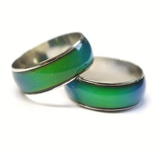 Load image into Gallery viewer, Stainless Steel Mood Ring Inlaid Thermal Discoloration Stone