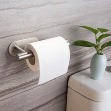 Load image into Gallery viewer, Stainless Steel Nail-free Wall Mounted Toilet Paper Holder Kitchen Tissue Paper Holder Toilet Roll Dispenser For Bathroom Toilet Paper Holder Toilet Paper roll Holder Self Adhesive+Super Glue Stainless Steel No Drilling For Bathroom Bedroom Kitchen