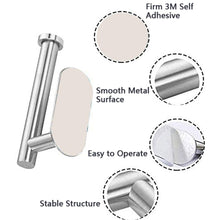 Load image into Gallery viewer, Stainless Steel Nail-free Wall Mounted Toilet Paper Holder Kitchen Tissue Paper Holder Toilet Roll Dispenser For Bathroom Toilet Paper Holder Toilet Paper roll Holder Self Adhesive+Super Glue Stainless Steel No Drilling For Bathroom Bedroom Kitchen