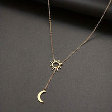 Load image into Gallery viewer, Stainless Steel Sun Totem and Moon Necklace