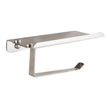 将图片加载到图库查看器,Stainless Steel Toilet Paper Holder Bathroom Wall Mount Paper Phone Holder Shelf Towel Roll Shelf Accessories Bathroom Tissue Roll Holder With Phone Shelf Stainless Steel Tissue Paper Dispenser Brushed Finished Wall Mount