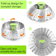 将图片加载到图库查看器,Stainless Steel Vegetable Steamer Basket