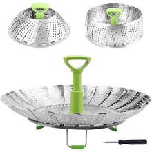 将图片加载到图库查看器,Stainless Steel Vegetable Steamer Basket