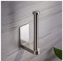 将图片加载到图库查看器,Stainless Steel Wall Toilet Paper Roll Holder Black Silver Self Adhesive Toilet Paper Holder for Bathroom Stick Wall Towel Rack