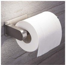 将图片加载到图库查看器,Stainless Steel Wall Toilet Paper Roll Holder Black Silver Self Adhesive Toilet Paper Holder for Bathroom Stick Wall Towel Rack