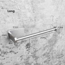 将图片加载到图库查看器,Stainless Steel Wall Toilet Paper Roll Holder Black Silver Self Adhesive Toilet Paper Holder for Bathroom Stick Wall Towel Rack
