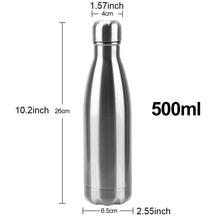 将图片加载到图库查看器,Stainless Steel Water Bottle BPA Free Thermos Water Beer Thermos 500ml for Sport Bottles Double-Wall Insulated Vacuum Flask Double-Walled Insulated Vacuum Flask Stainless Steel Drinking Bottle