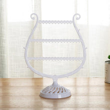 将图片加载到图库查看器,Stand Jewelry Display Organizer Earrings Pendants Bracelets Jewelry Holder With Wooden Base Earrings Storage Rack Metal Jewelry Storage Stand Necklace Rack Ornaments Display Stand Shopping Earring Stand