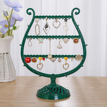 将图片加载到图库查看器,Stand Jewelry Display Organizer Earrings Pendants Bracelets Jewelry Holder With Wooden Base Earrings Storage Rack Metal Jewelry Storage Stand Necklace Rack Ornaments Display Stand Shopping Earring Stand